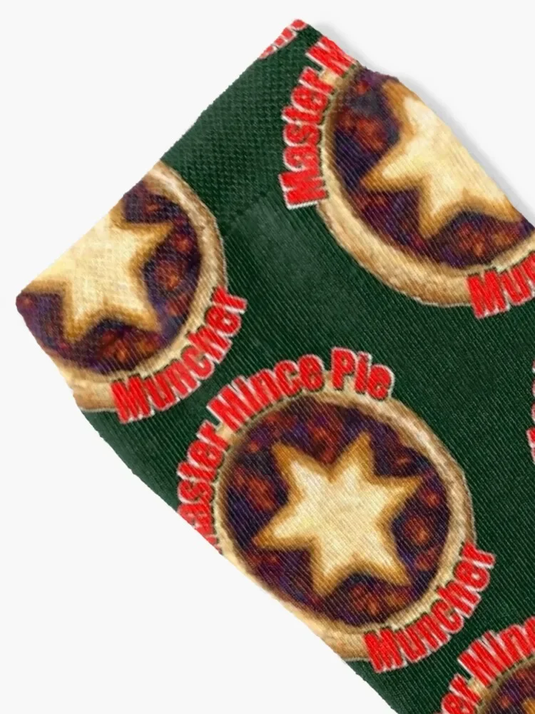 Sweet mince pie with the text Master mince pie muncher Socks winter designer shoes Boy Child Socks Women's