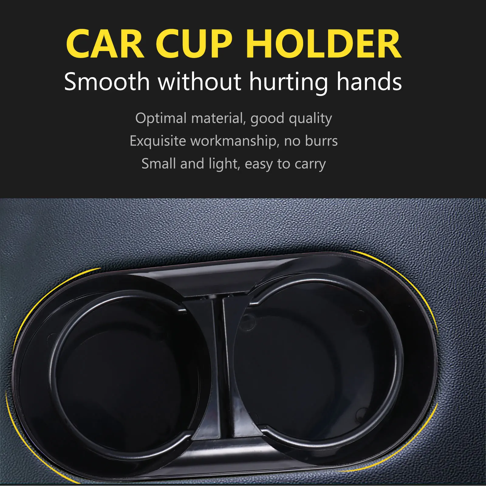 

Car Cup Holder Durable Plastic Rack for Canned Drinks Bottles Organizer Resistant Environmental Protection Material