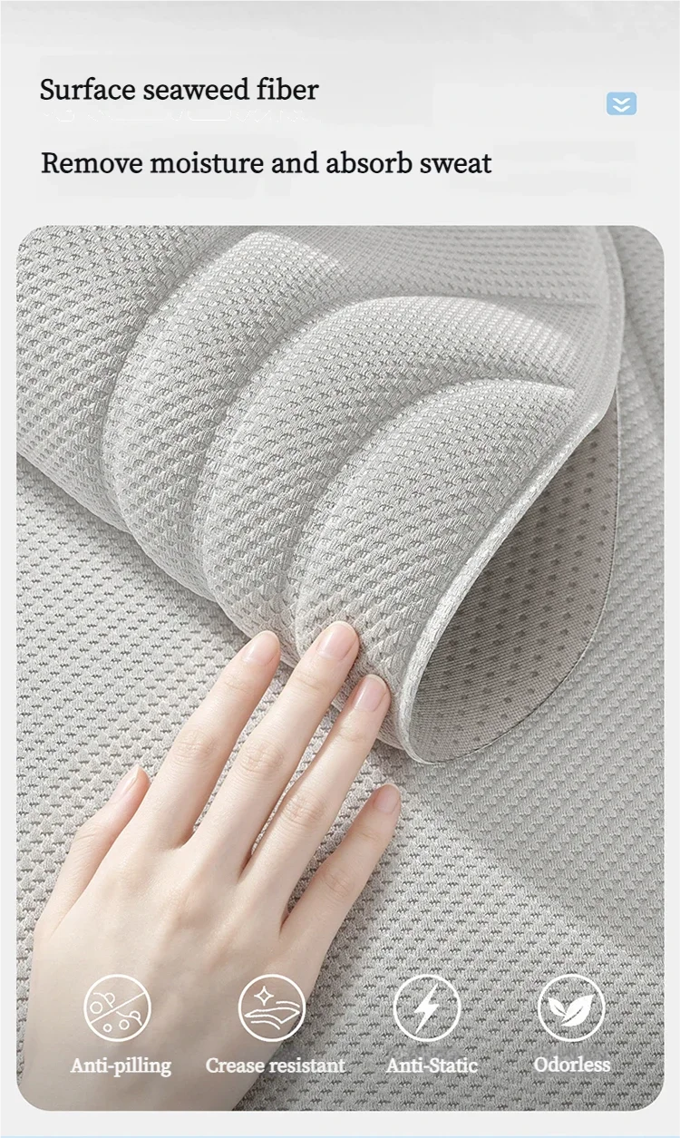 LEIBOO Summer Universal Breathable Hot Pressed Seaweed Fiber Car Seat Cushion Non Slip Wear Resistant Auto Protector Cover Pad