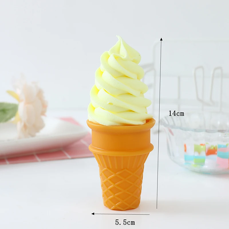 Simulation Ice Cream Model Realistic Artificial Ice Cream Cone Fake Food Dessert Shop Window Display Model Photo Props Kids Toy