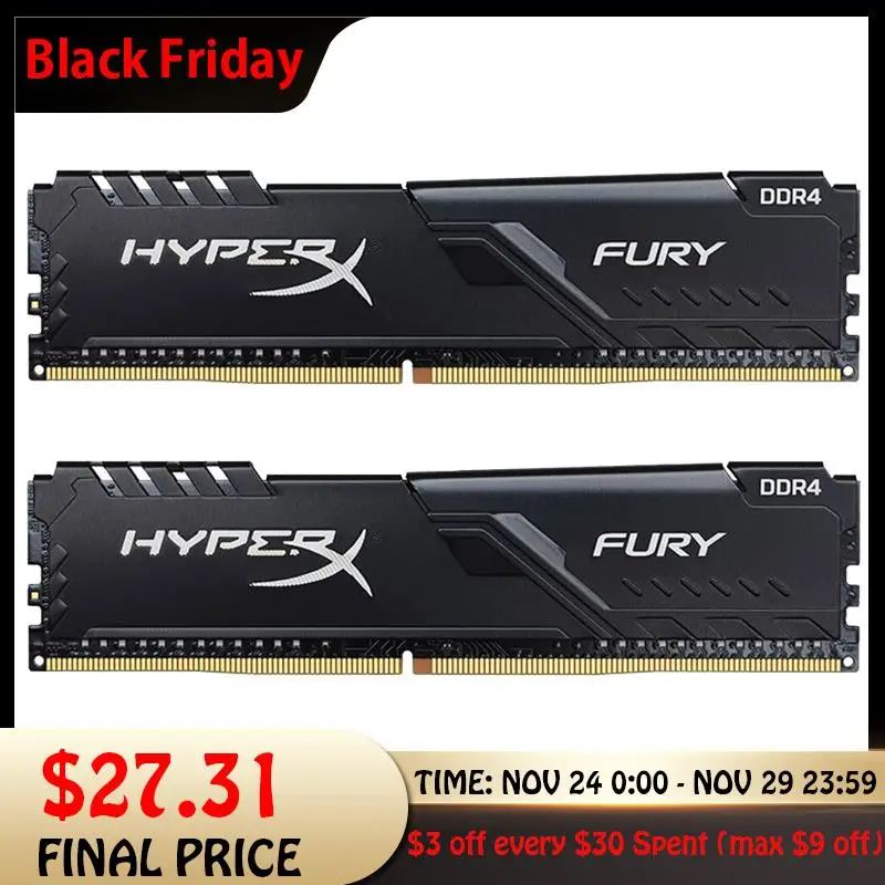 Go! Memoria 8GB 16GB 32GB 3200MHz 2133MHz 2400MHz 2666MHz Memory DIMM 288Pin 1.2V DDR4 RAM FURY PC4-25600 21300 19200 Memory