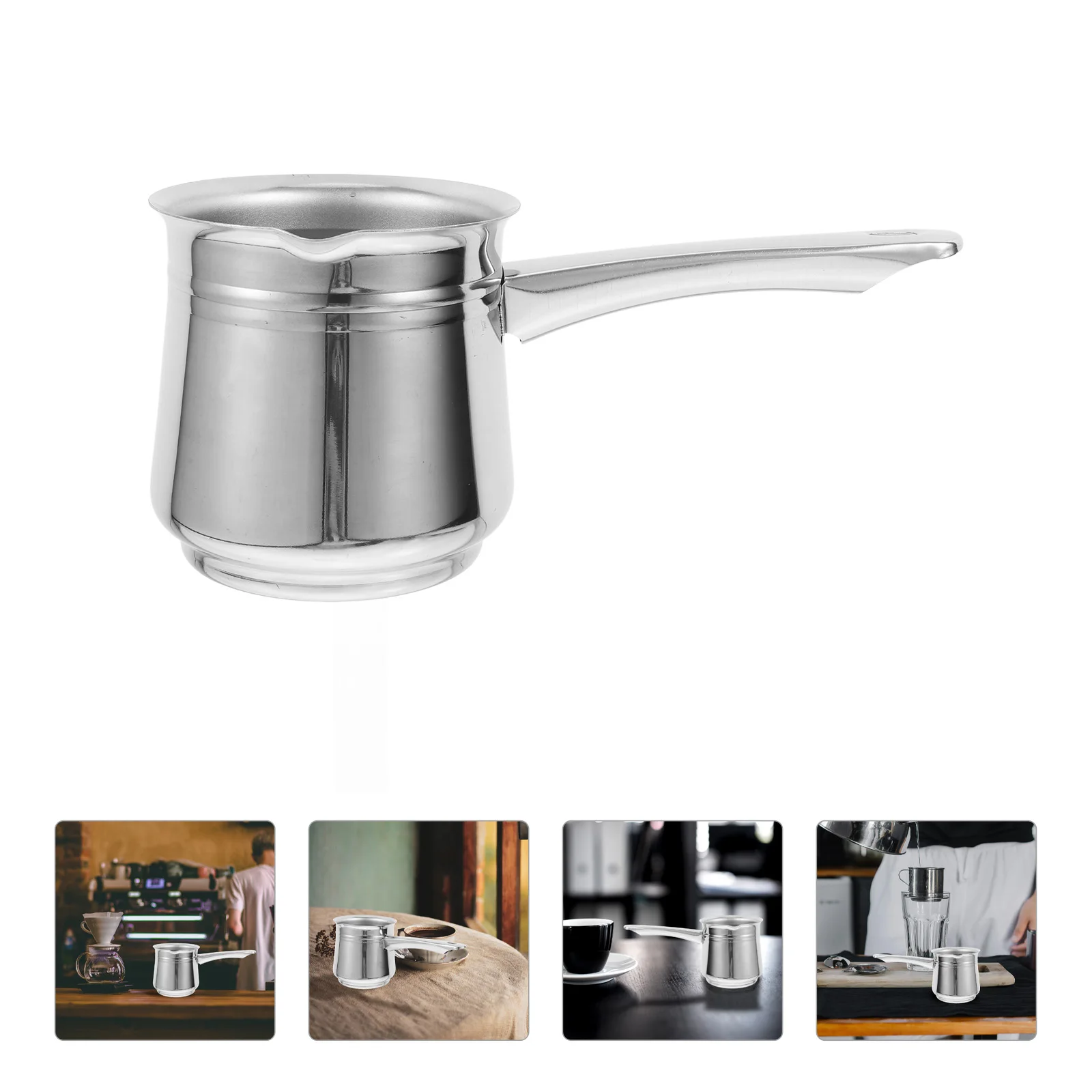 

Stainless Steel Pot 720Ml Multi-Function Ergonomic Hand Drip Turkish Coffee Maker Household Beverage Pot Use Long