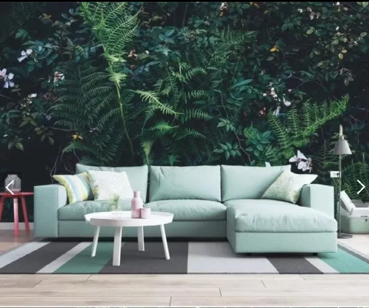 

Индивидуальные 3D-обои с ручной росписью акварелью, зелеными листьями и ветвями, фоновые изображения для стен, декоративные панно на холсте, рельефные материалы, фрески.