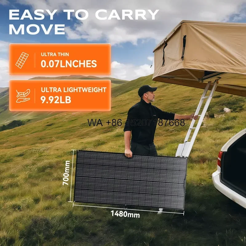 Wmwmnu for Rvpozwer Monocrystalline ETFE Lightweight Flexible 300W 22 Percent Efficiency Solar Panels 25 Year Warranty for