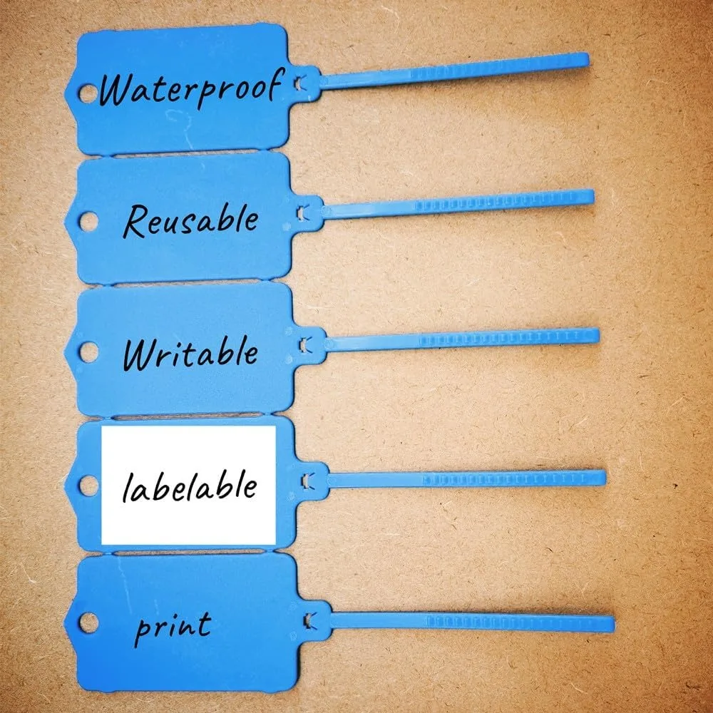 50/100Pcs Reusable Plastic Tags Hang Tag Waterproof Label Seal Cable Tie Color Classification Mark Sign Shoes Clothes Hang Label