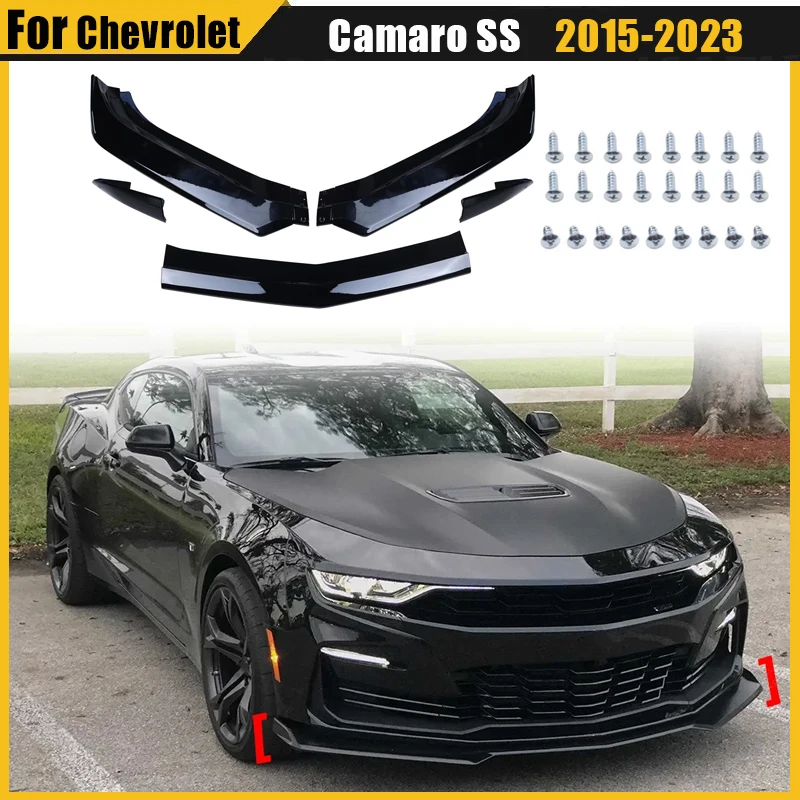 Labio de parachoques delantero para Chevrolet Camaro SS 2015-2023 LS LT RS 2019-2024, difusor de labio divisor, protector de parachoques, faldón de tuning