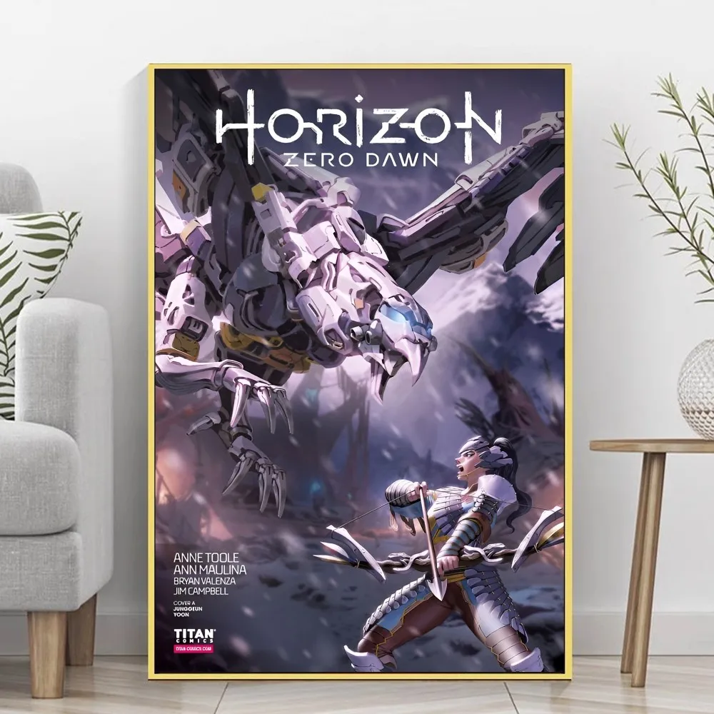 Horizon Zero Dawn Game Classic Movie Posters Vintage Room Bar Cafe Decor Stickers Wall Painting