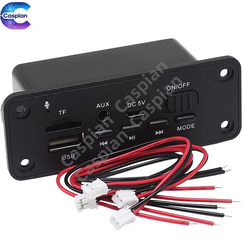 3.7V lithium battery MP3 Bluetooth 5.0 audio decoding amplifier board 5V lossless USB flash drive TF card FM radio player