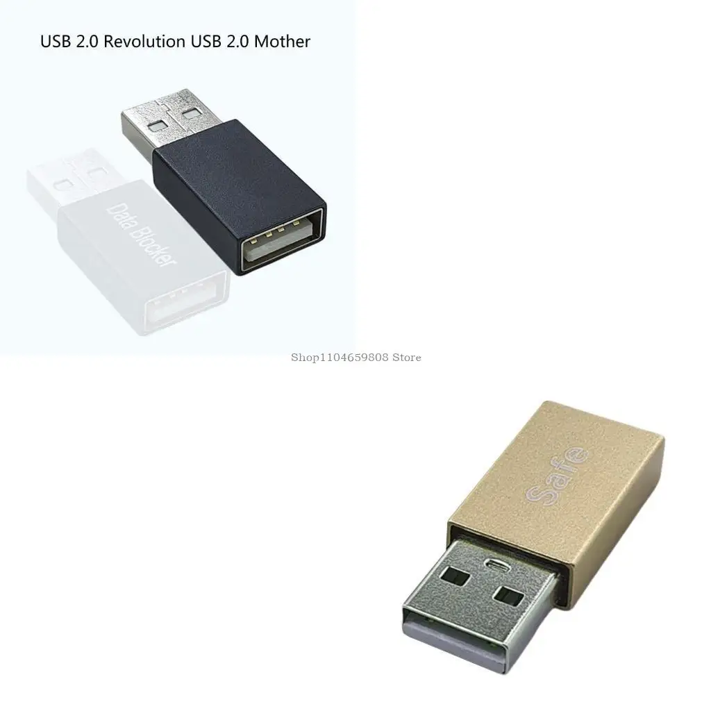 

Aluminum USB Data Blocker Adapter for Secure Charging Without Data Exchange