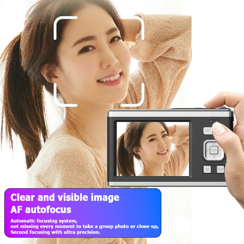 C23 4K Telescopic Lens High-Definition Dual Screen Digital Camera 16x Optical Zoom Waterproof Camera Selfie Beauty Home Camera