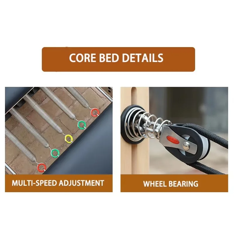 YTYIN آلة إصلاح كومبو بيلاتيس قابلة للتعديل للمنزل، هيكل صلب ومعدات مرنة #5