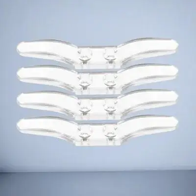 4Sets Blind Cord Cleats for Window Blinds Safety Rope Retainers Compact Clear Mounting Hardware Universal Fit Roller Shade