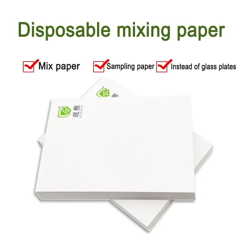 Dental Mixing Paper Disposable Adhesive Powder Mixing Paper Scratch Resistant Thickened, Double-sided Lamination 50 sheets