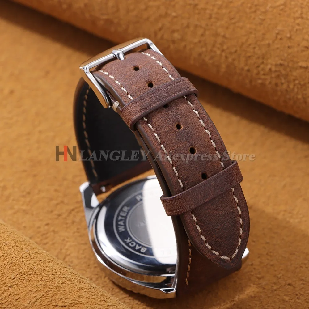 Vintage Watch Strap 14mm 16mm 18mm 20mm 22mm 24mm Quick Release DarkBrown Replacement Watchband for Samsung Galaxy Watch 7/6/5/4 image 6