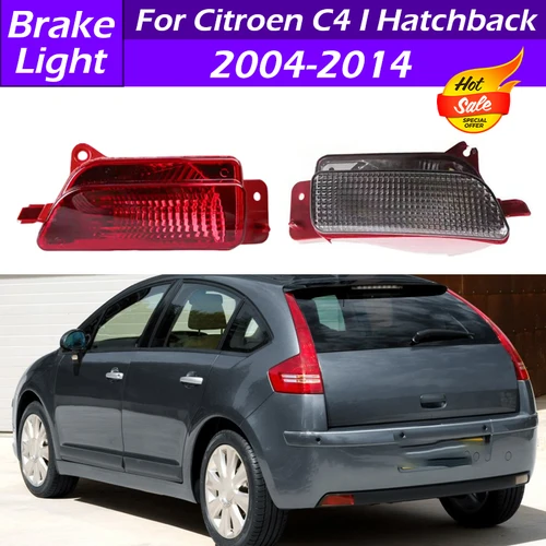 Imagen 1 del producto Para Citroen C4 I Hatchback 2004-2014 luz de freno de parachoques trasero luz antiniebla Reflector luz de freno inverso lámpara de advertencia