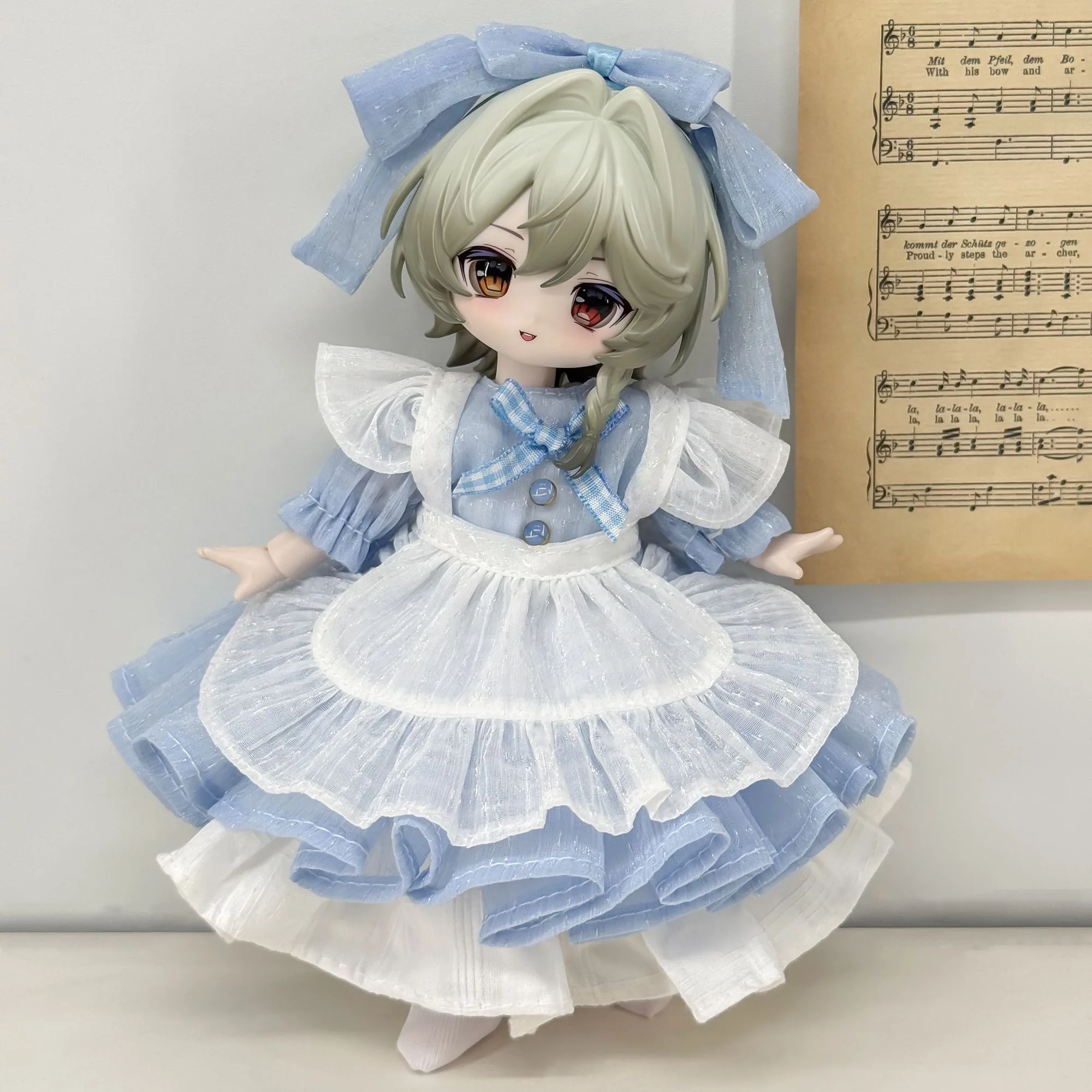 （customization 30day）BJD doll clothes suitable for  1/6 size Cute suspender pants clothing set doll accessories （6 points)