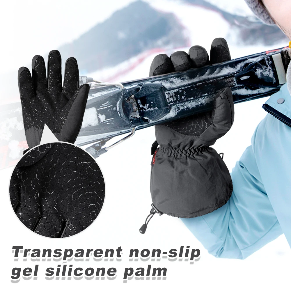 Professional Winter Warm Ski Gloves  Thermal Mittens Bicycle Hunting Snowboard Skiing Road Bike Fleece Waterproof Snow Glove Men