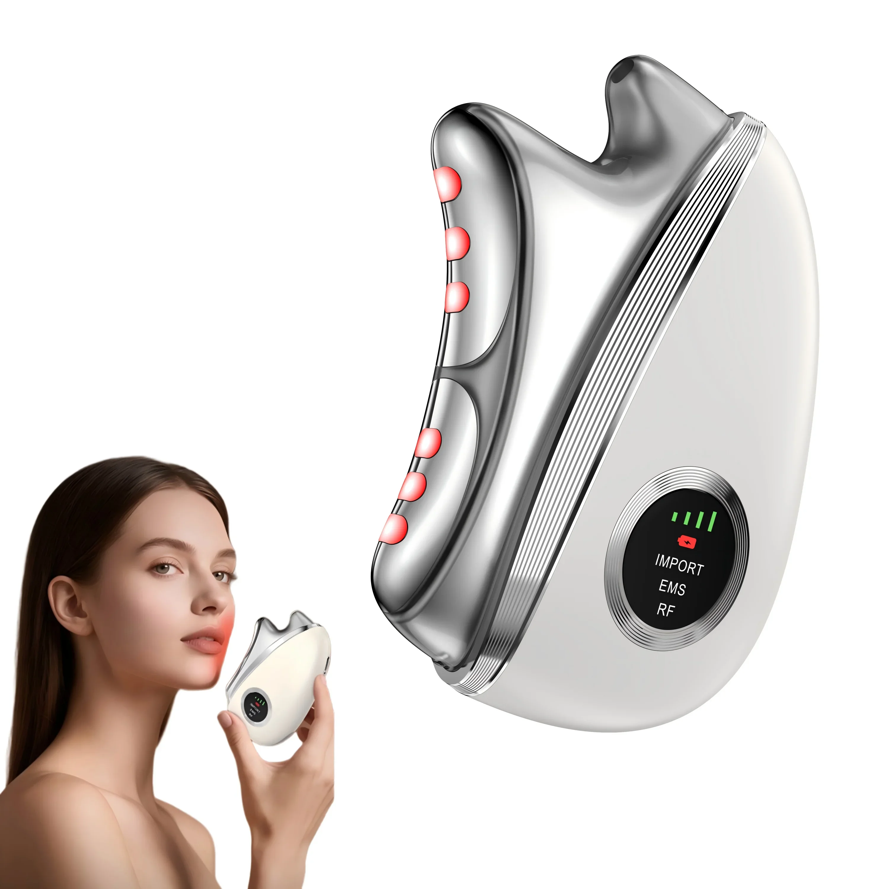 Masseur électrique pour le visage et le corps, micro-courant, LED, outil de raclage, appareil de raffermissement de la peau pour le soin complet du corps, résout le relâchement cutané