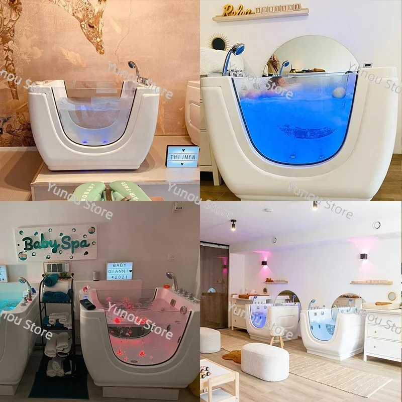 حوض استحمام للعلاج المائي بالأوزون الخفيف معدات العلاج المائي للأطفال بدون مضخة خط أنابيب فقاعات حوض الاستحمام