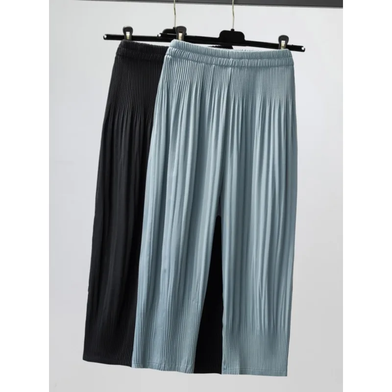 Pleated wide-leg harem casual pants pleated spring and autumn loose pocket low-crotch baggy trousers processing women trousers