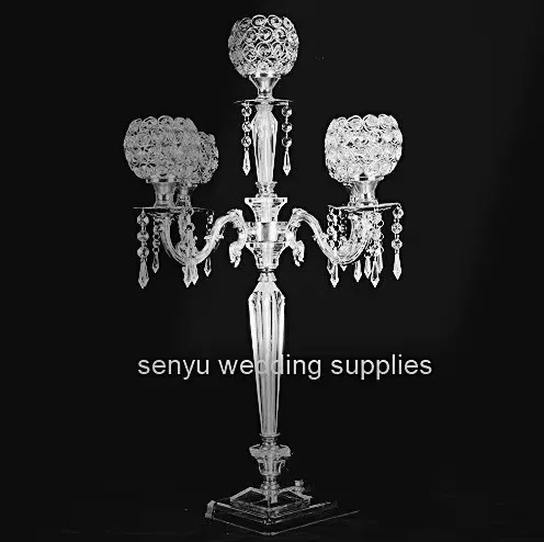 

10pcs)New style 5 arms Wedding Centerpieces Table Decoration Sets Gold Metal Candle Stands 0253