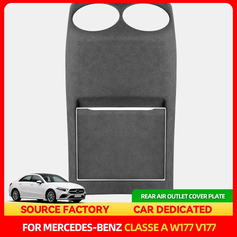 

Styling Mouldings Alcan tara Suede For Mercedes-Benz A Class W177 V177 Car Rear Air Vent Outlet Cover Panel Frame Interior Upgra