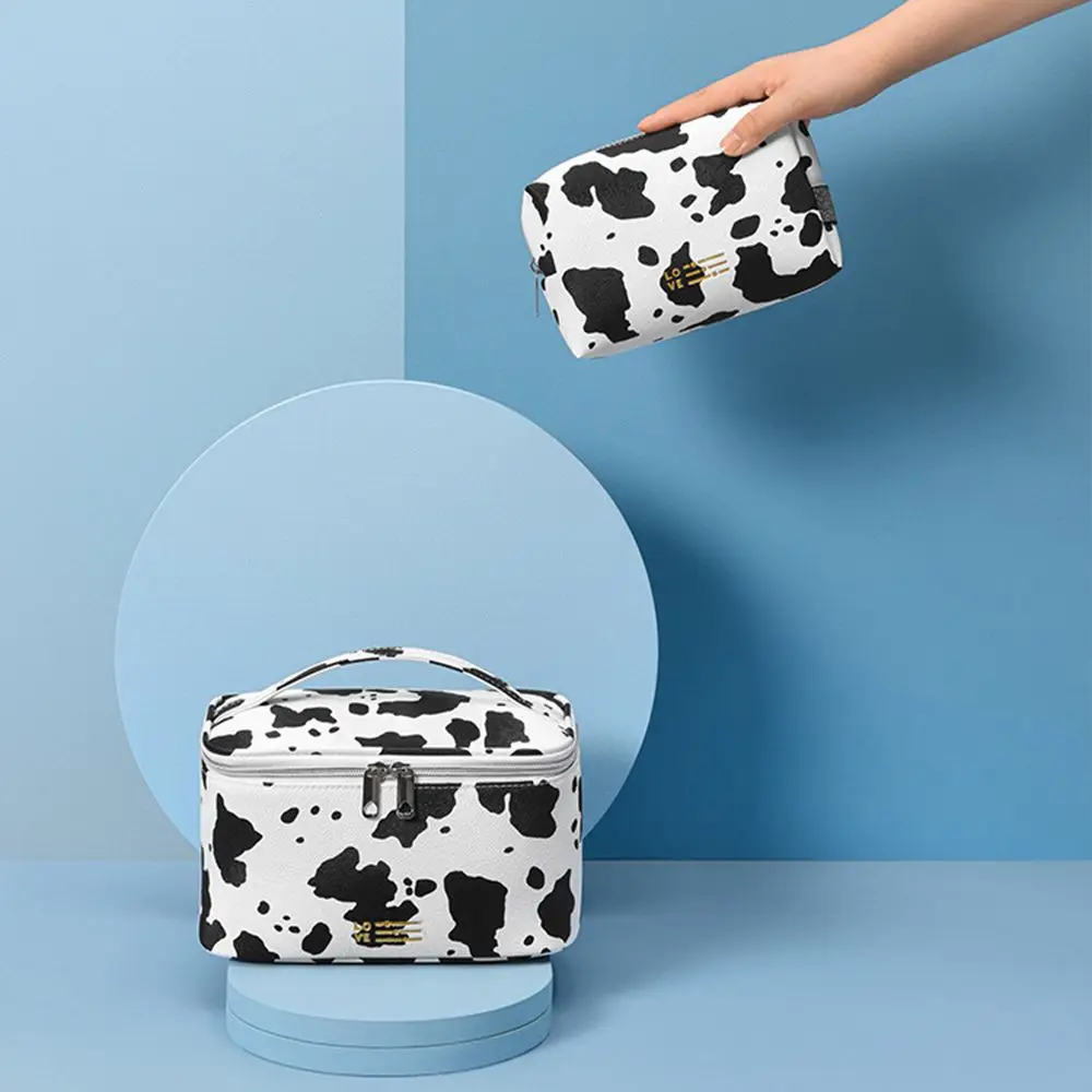 

Travel Cute Waterproof Outdoor Storage Bag Cow Pattern Women Cosmetic Bag Cosmetic Container Toiletries Bag Makeup Bag