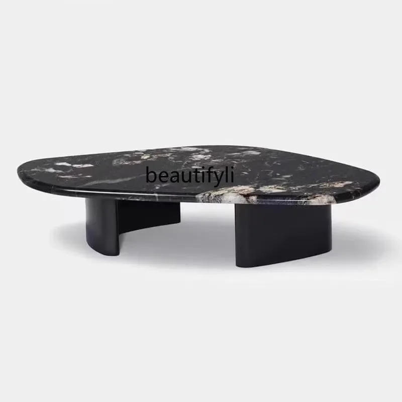 

Imitation Luxury Stone Marble Living Room Light Luxury High-Grade Special-Shaped Tea Table Suspension Design Italian Minimalist