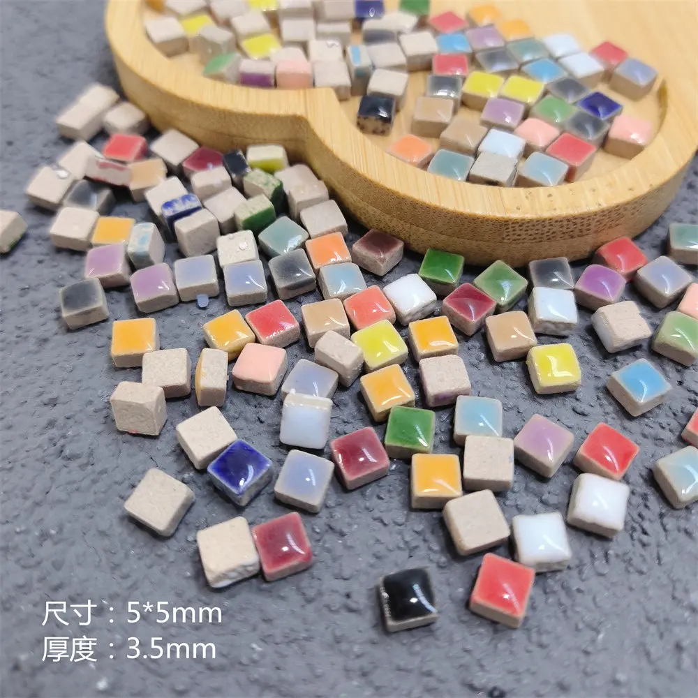 5mm Mikro Seramik Mozaik Karo DIY Hobileri El Sanatları Malzemesi, DIY Küçük Mini Porselen Mozaik Karo