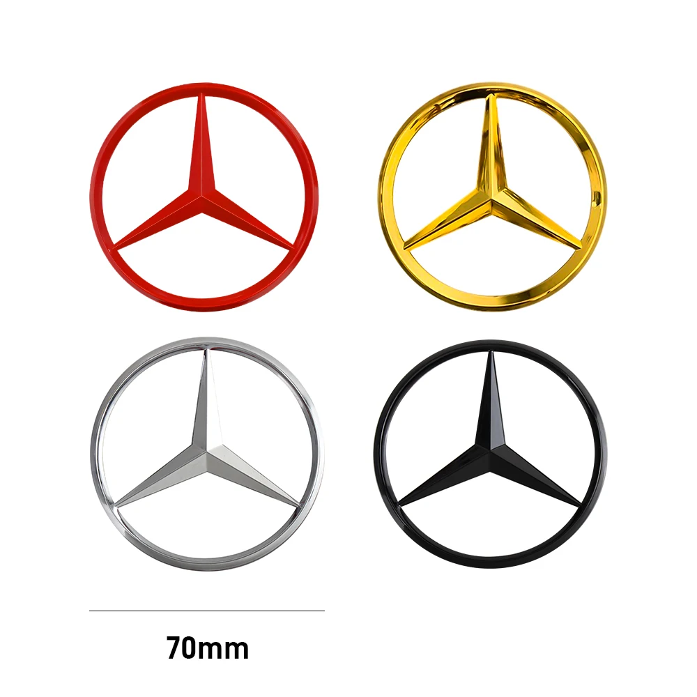 1PCS 7cm Car Engine Emblem Hood Engine Decal for Mercedes Benz W204 W211 Amg W177 GLC GLK CLA GLA W211 W212 W213 C63 E300 W176