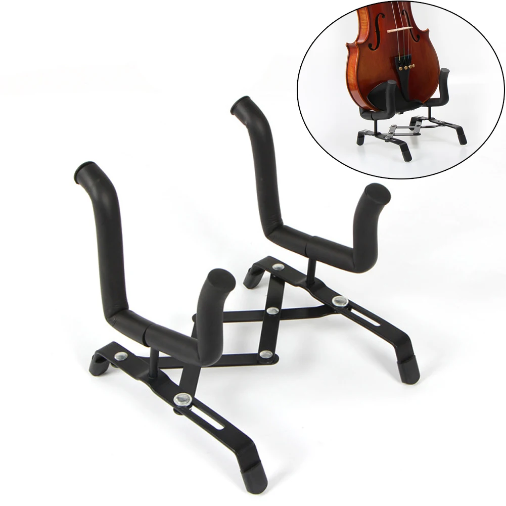 

Foldable Violin Stand Floor H-Shaped Frame Portable Ukulele Stand Bracket with Padded Universal Musical Instrument Accessories