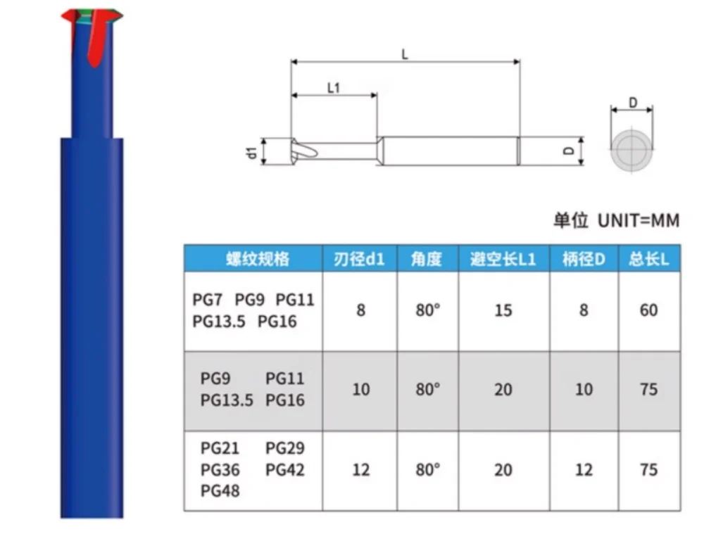 1 قطعة CNC 80 °   قاطعة المطحنة ذات الأسنان الواحدة PG الألمانية القياسية P G 7 9 11 13.5 16 21 29 36 42 48 مطاحن المطاحن