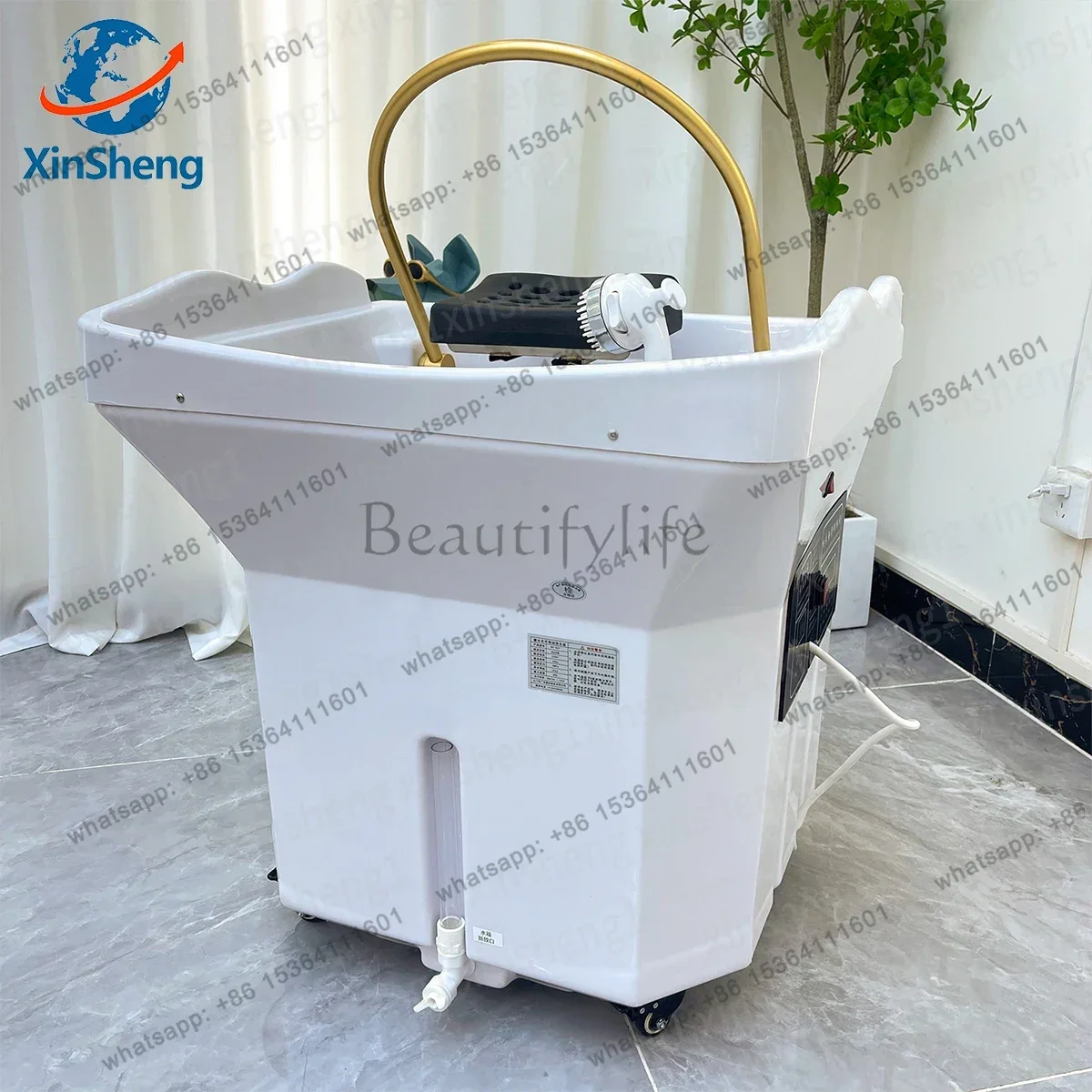 Convenient Non Connecting Water Pipe With Water Storage Tank Head SPA Water Circulation Shampoo Basin Hair Wash Salon