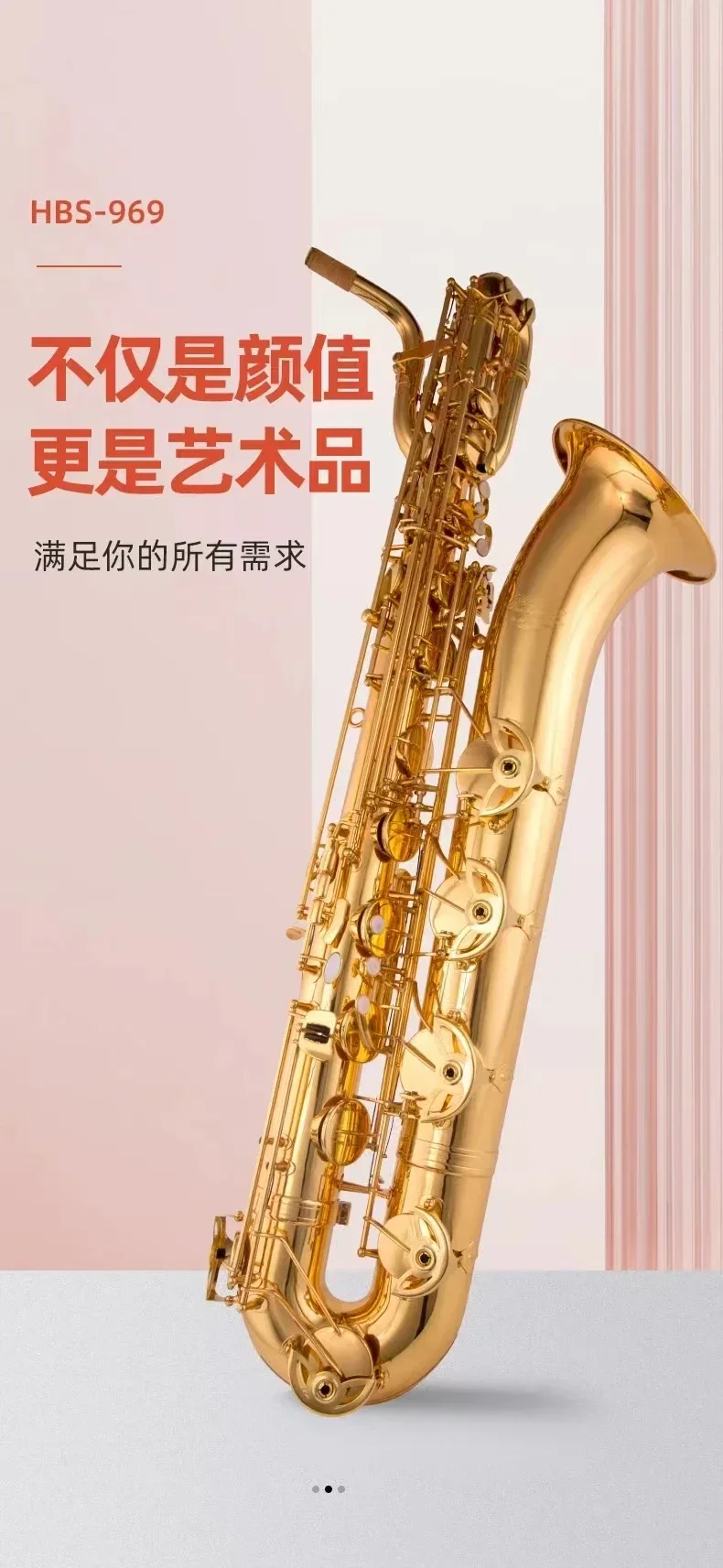 Euphonium Saxophone Instruments Bass Baritone in E-flat Saxophone Orchestra