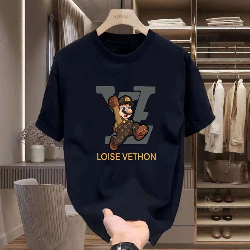 

Pure Cotton Printed T-shirts, Summer Fashion Brand, Trendy and Versatile Tops, Fashionable and Casual Plate-size Men's Wear