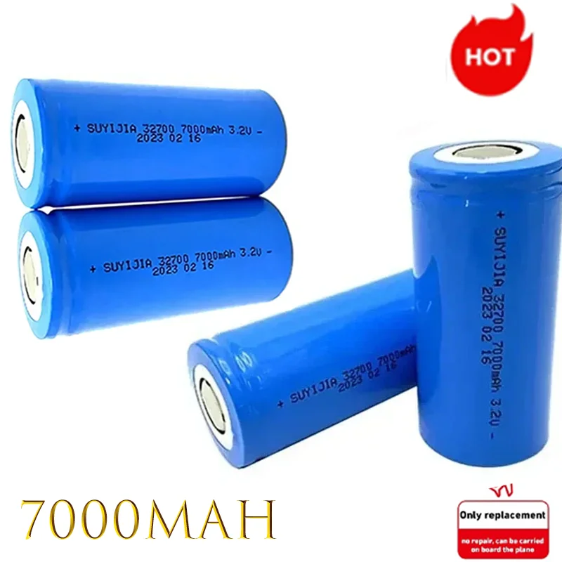 3.2V 32700 Lifepo4 Rechargeable Battery 7000mAh Professional Lithium Iron Phosphate Power Battery DIY Solar Electric Bicycle