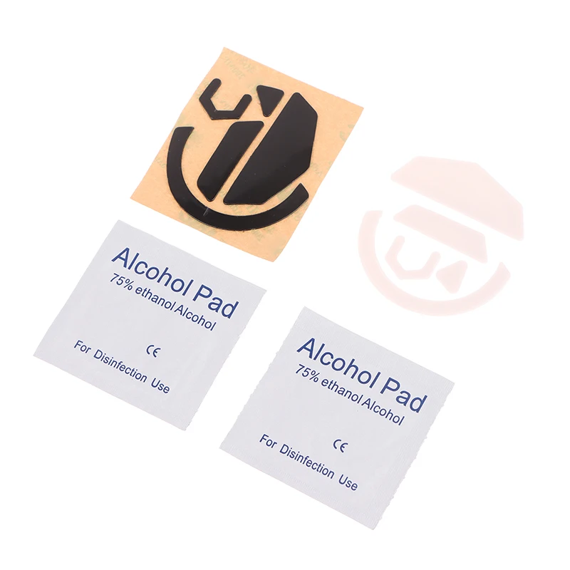 Offre spéciale 1 ensemble tapis de pieds de patin de souris pour G502 souris super légère glisse bord courbe souris autocollants de pied antidérapants avec tapis d'alcool