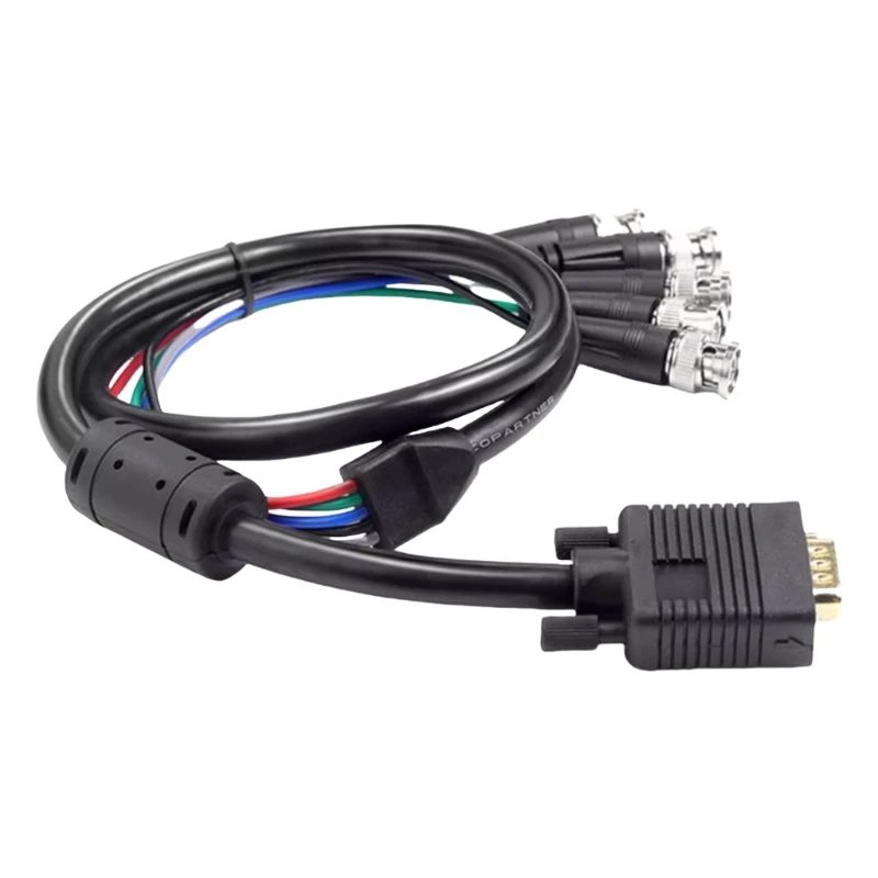 SZSU VGA To 5 BNC RGBHV Cable Bidirectional Intercommunication Coaxial High Resolution Adapter Cord For HDTV And Projectors