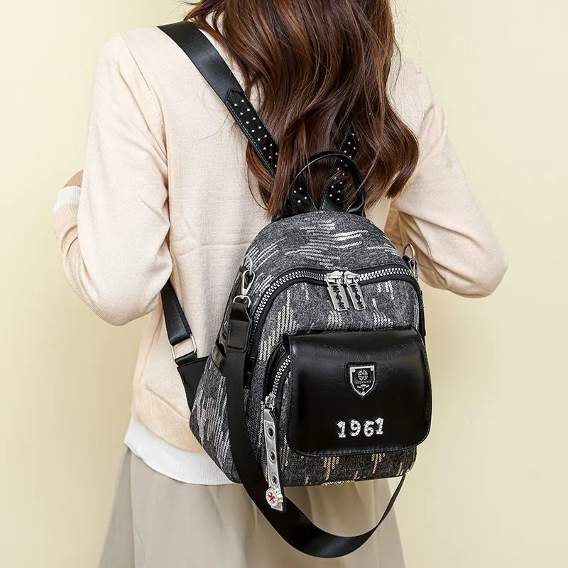 Harajuku Brief Pailletten Rucksack Frauen Mode Patchwork Große Kapazität Daypack Damen Hot Girl Y2k Ästhetischen Mochilas Mujer Neue