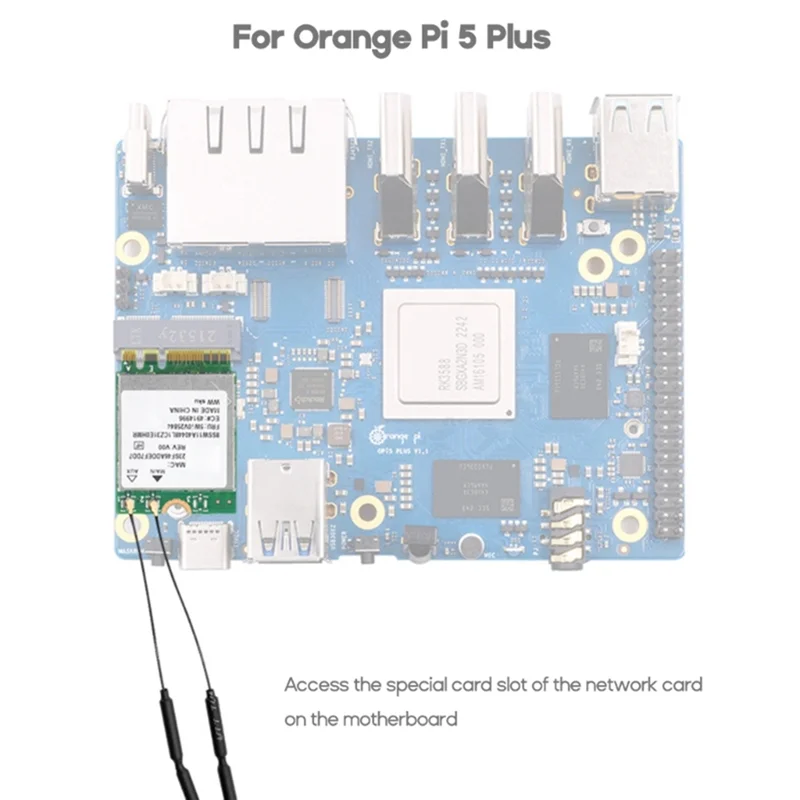 Imagem -03 - Placa de Rede sem Fio para Orange pi Plus Placa de Desenvolvimento Controlador Dualband Wifi Bt5.2 Opi5 Plus