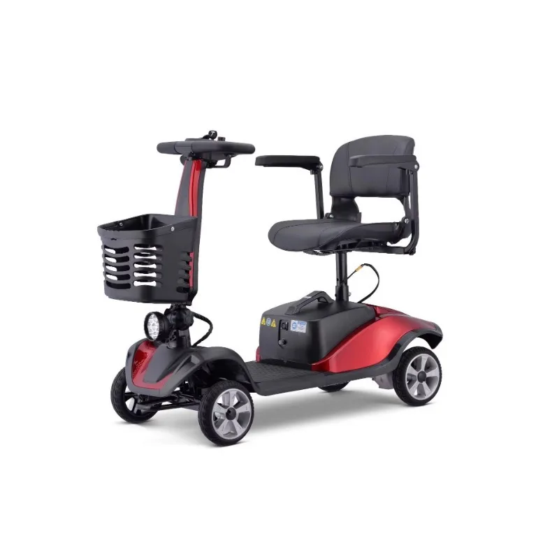 Factory Wholesale Digital 120kg Foldable Compact Electric Grocery Shopping Cart Trolley for Disabled with 4 Wheels