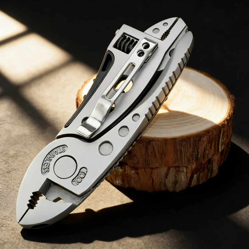 

Многофункциональные складные плоскогубцы для кемпинга с гаечным ключом и отверткой, портативный прочный набор инструментов для выживания на природе (EDC)