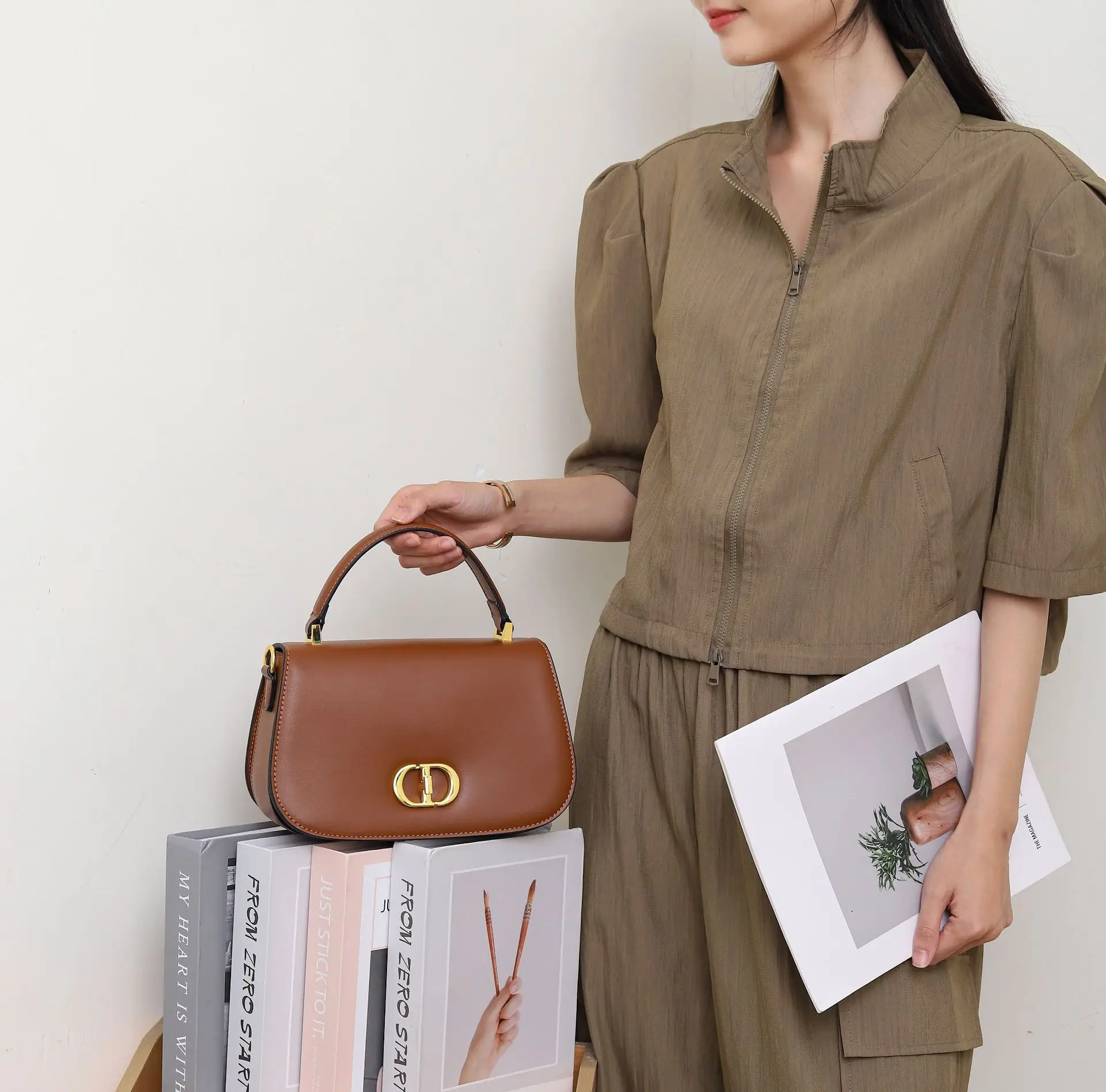 

New Arrival! Premium Vegan Leather Kelly Bag – Crossbody/Shoulder/Handheld Multi-Way Purse, Minimalist Design,Work & Daily Use