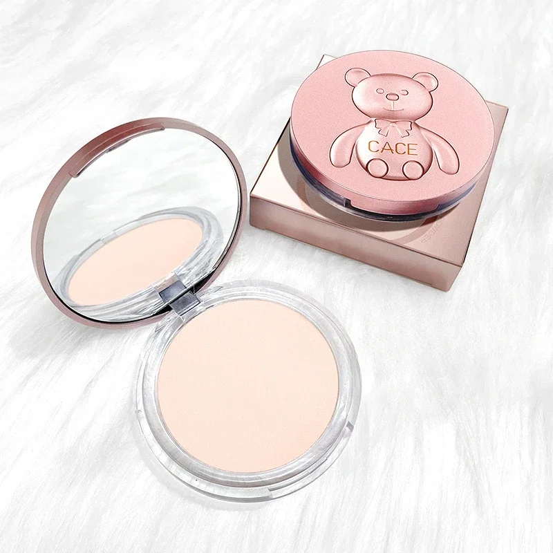 Matte Powder Pressed Oil Control Natural Face Setting Powder Foundation Makeup Full Coverage Compact Waterproof Lasting Cosmetic