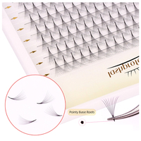 Pointy Base Lashes Premade Volume Fans Eyelash Extension 0.05mm 3D 5D 6D 10D 14D 16D Sharp Thin Stem Russian Volume Fans Cilia