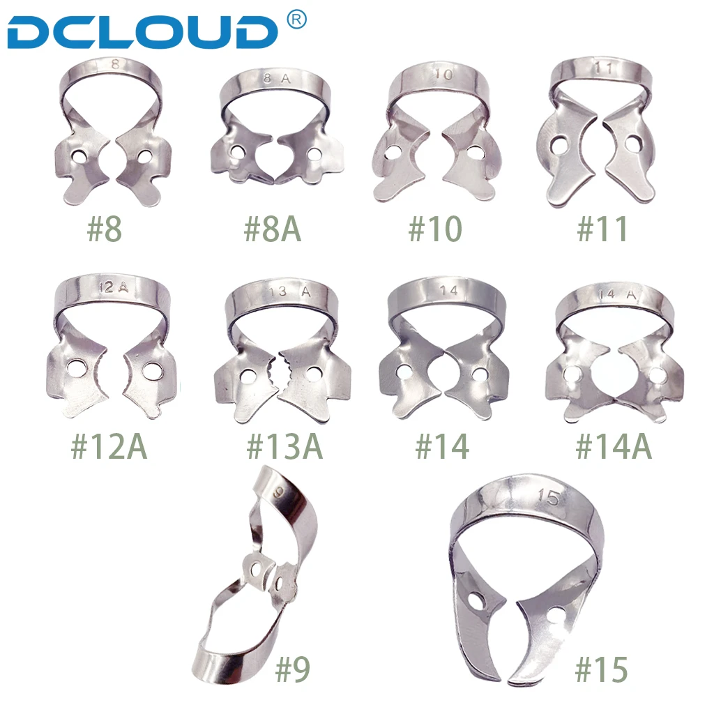 1Pc Dental  Restoration Rubber Dam Clamp Stainless Steel Latex Rubber Barrier Clips Orthodontics Frame Holder for Molar Teeth