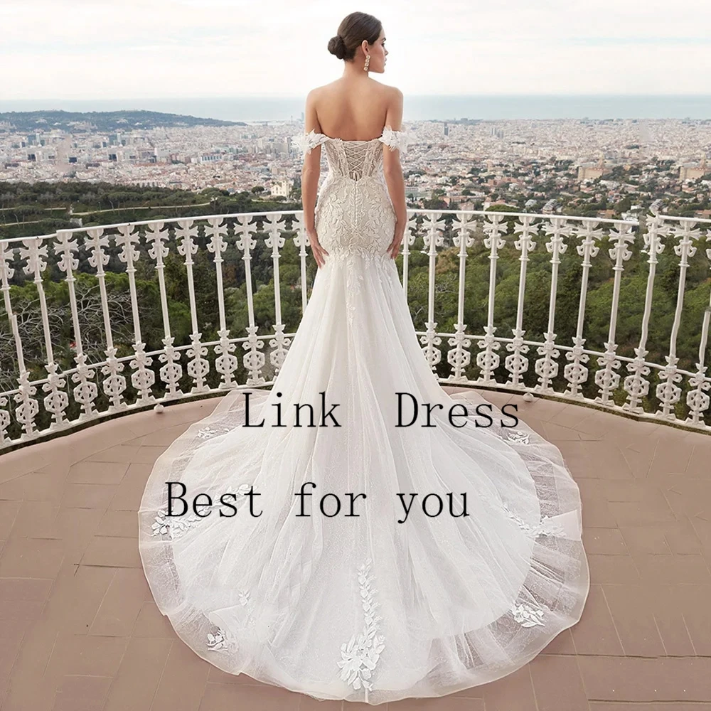 Luxury Mermaid Wedding Dresses for Ladies Elegant V Neck Bridal Gowns with Lace Exquisite Sleeveless Vestidos De Novia New