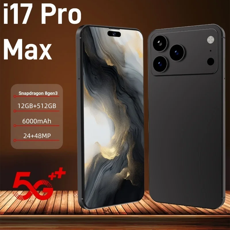 2026 NEW i17 Pro Max Smartphone intelligent 4G 5G dual card dual standby Android system 12GB+512GB global version 6000mAh batter