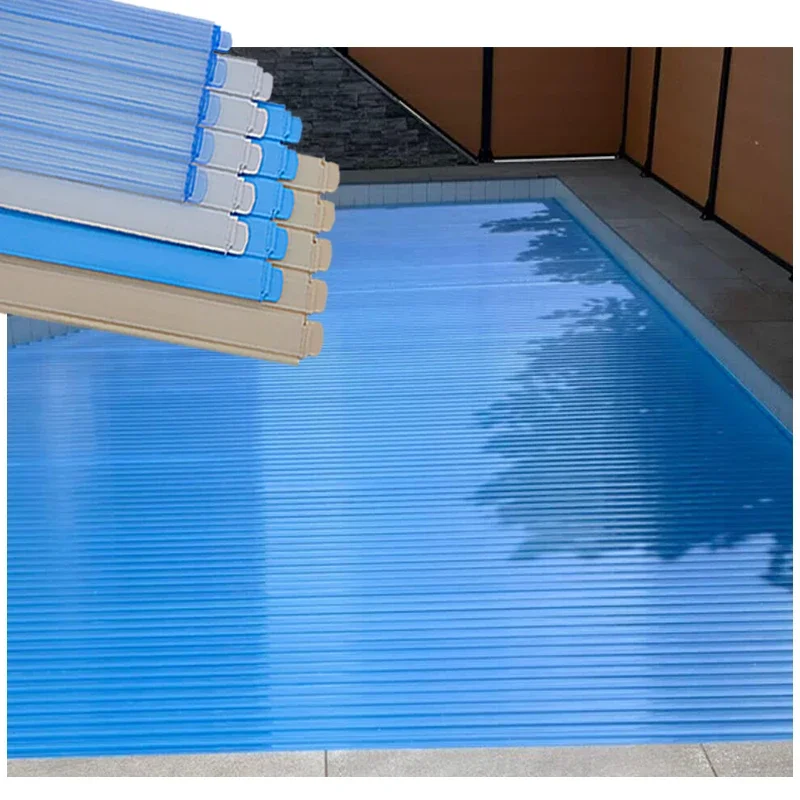High Quality Transparent Blue Outdoor Safety Pvc Automatic Swimming Pool Cover Kit Walk on Swimming Pool Coverpromote sales