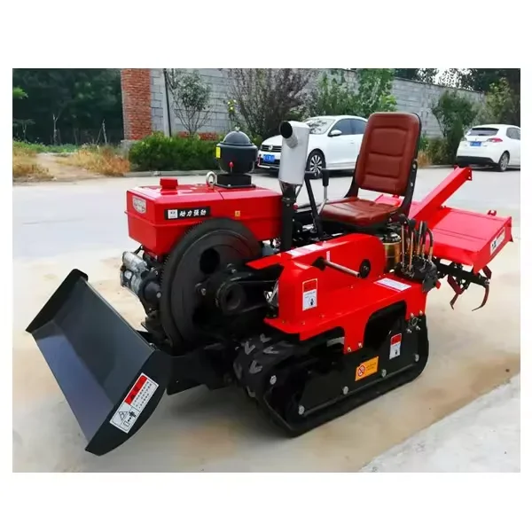 Multi functional small agricultural crawler tiller, garden rotary tiller, agricultural machinery grower 40HP hot selling